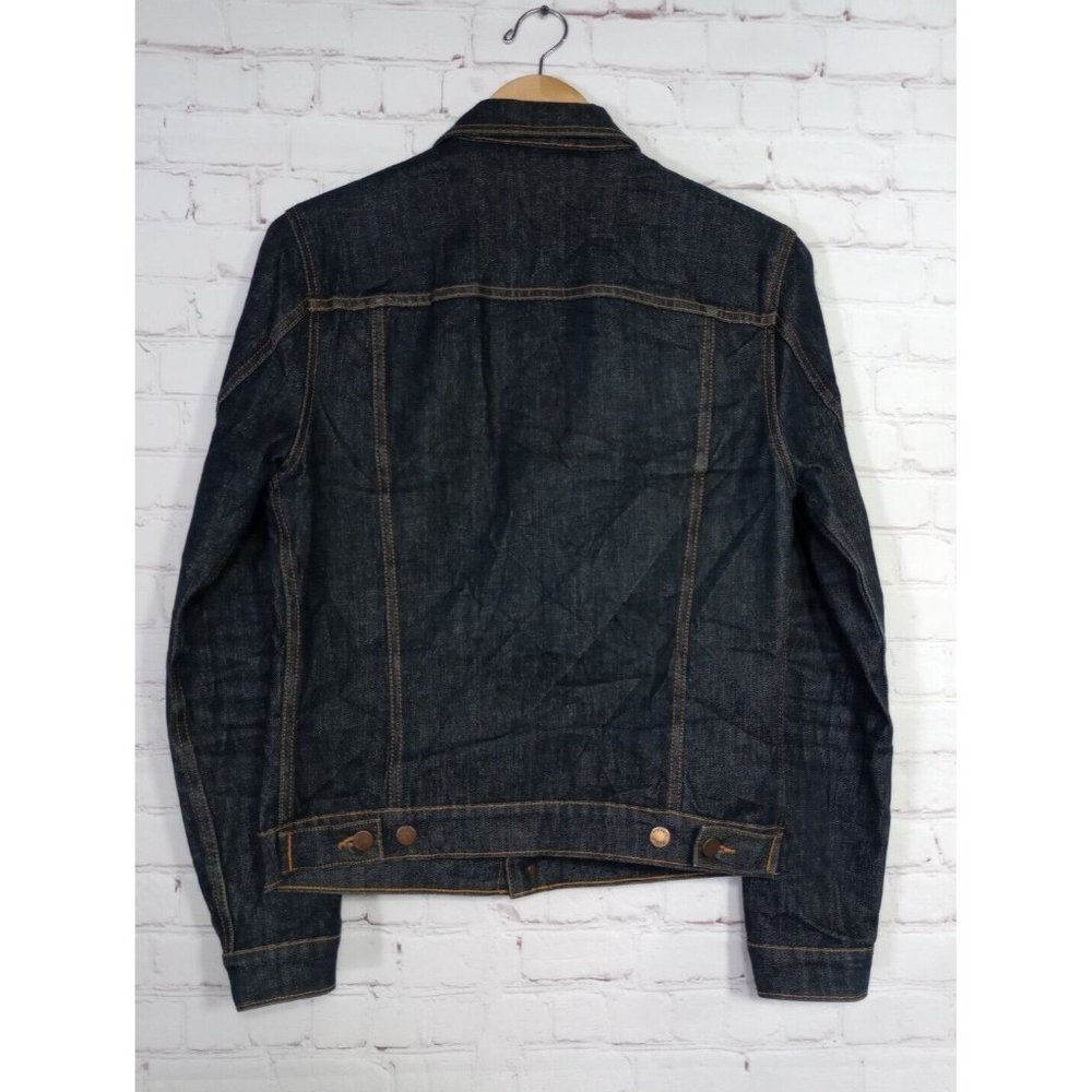 Nudie Jeans "Perry" Organic Cotton Blue Denim Button Up Jean Jacket Sz Medium - Picture 2 of 11